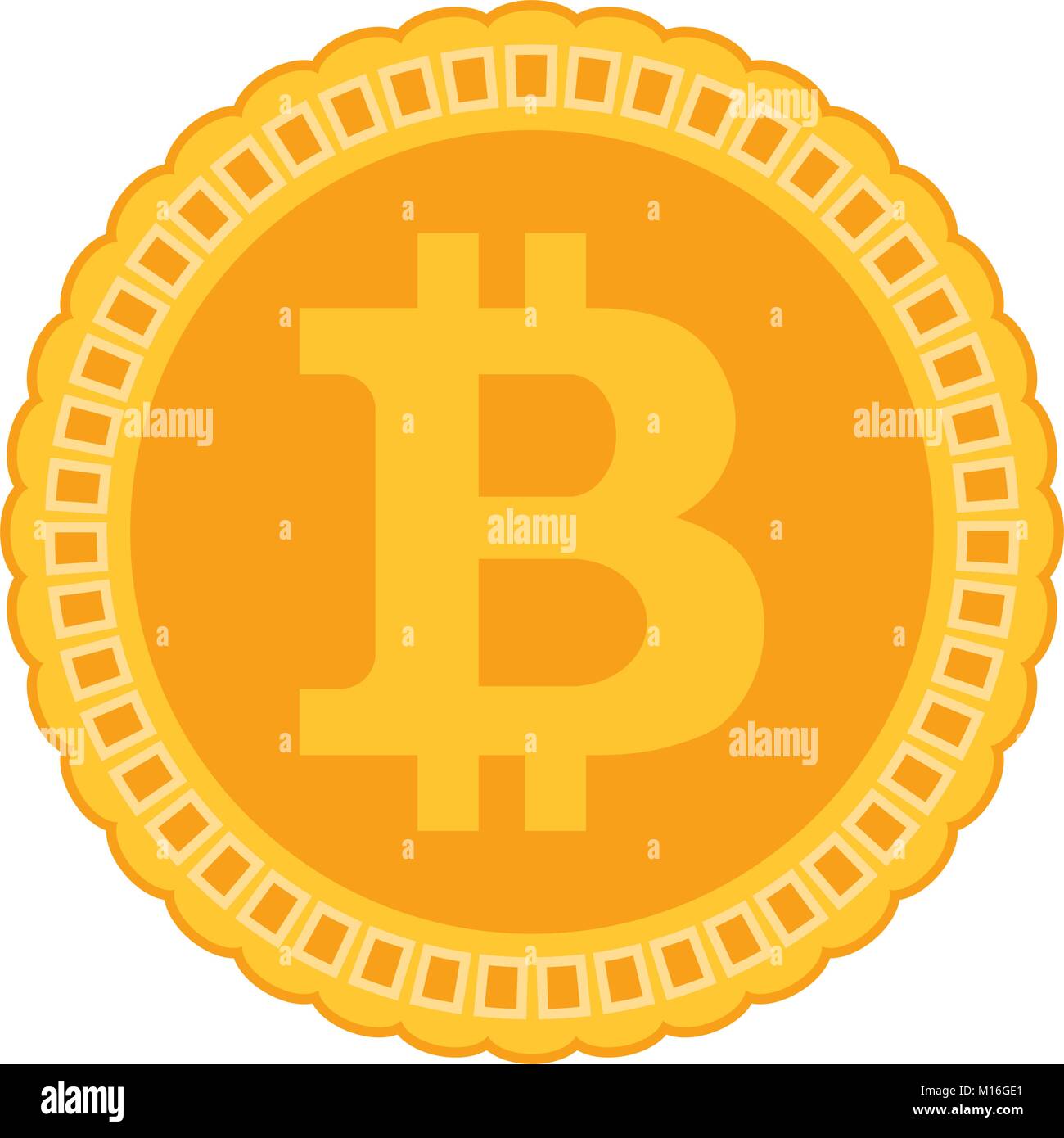 Bitcoin icon. Crypto coin vector. Illustration of bitcoin, bit-coin cash virtual money, btc symbol Stock Vector
