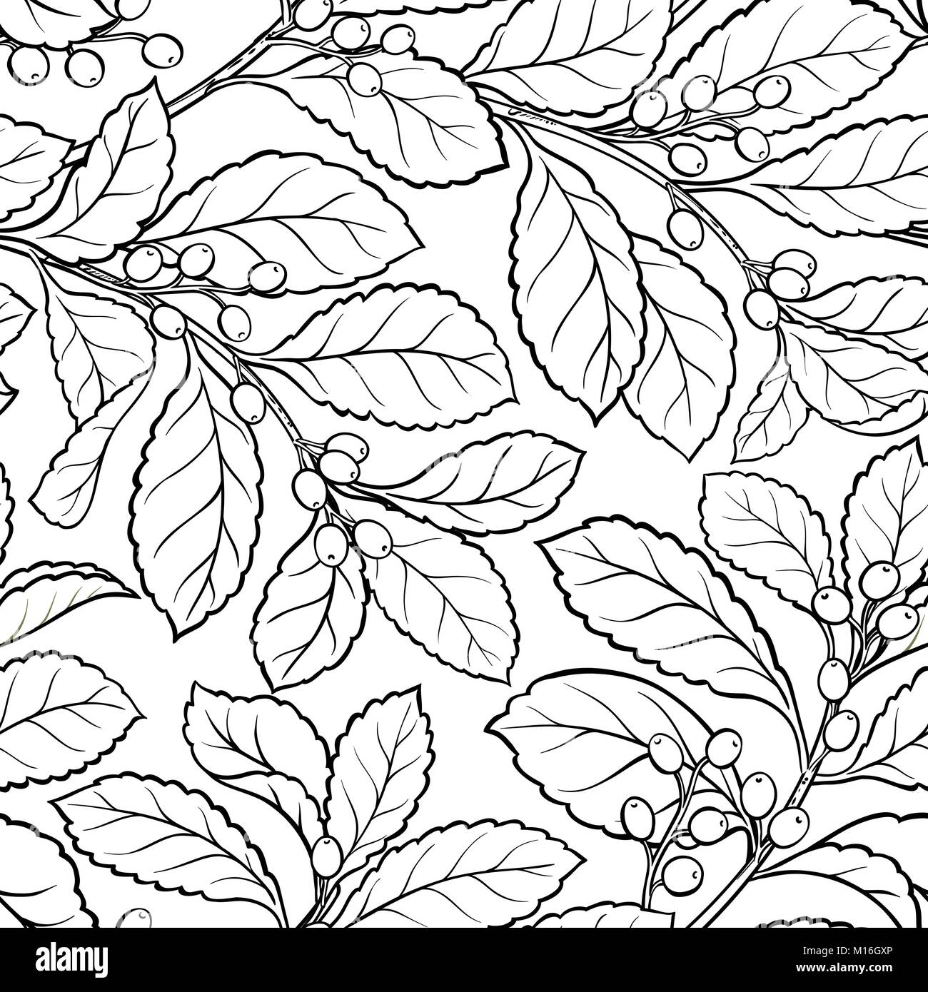 yerba mate seamless pattern on white background Stock Vector