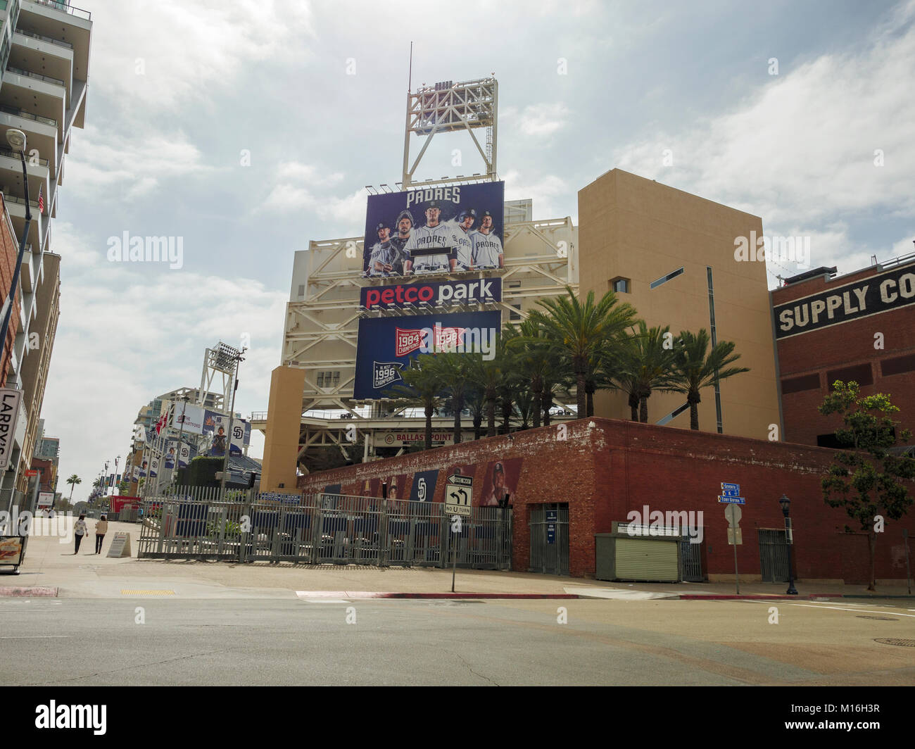 MLB Padres Baseball Team Stadium Exterior Petco Park Major League Baseball Gaslamp Quarter San Deigo California Stock Photo