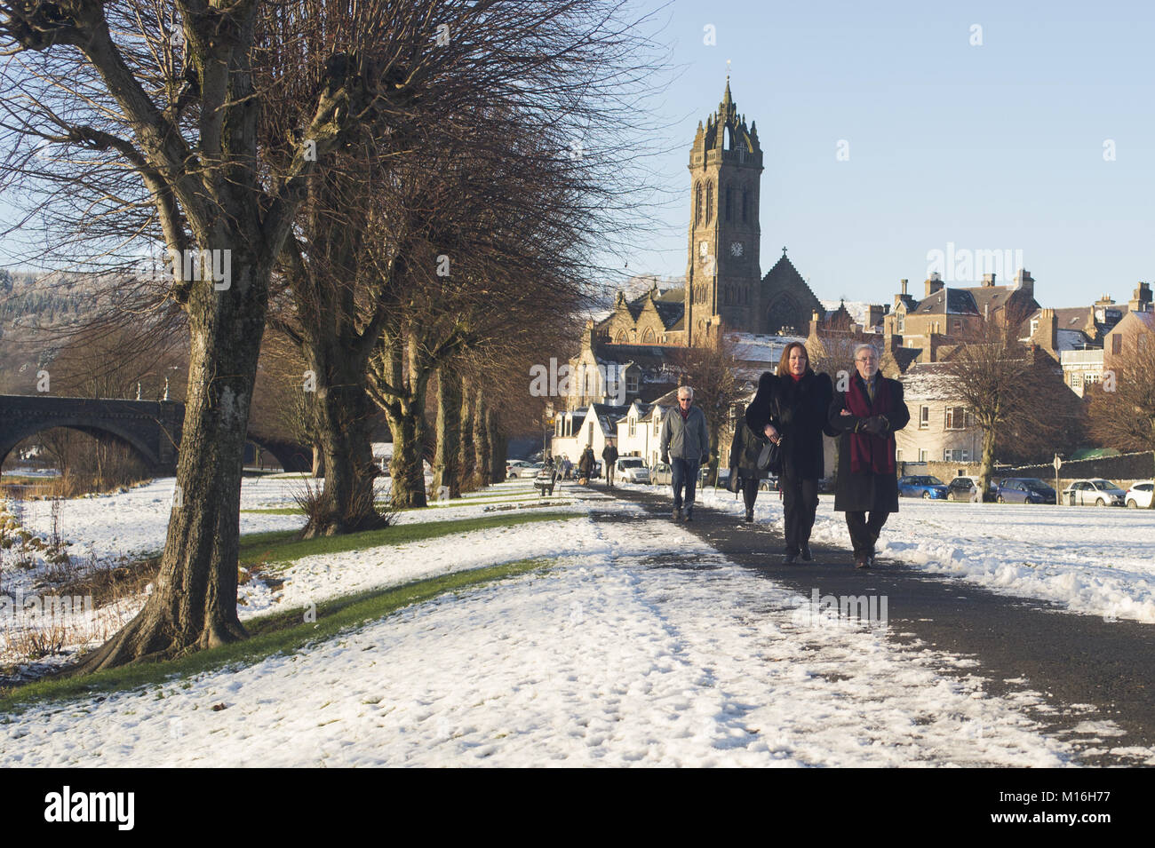 The Scottish Borders has been hit by heavy snow and temperatures as low