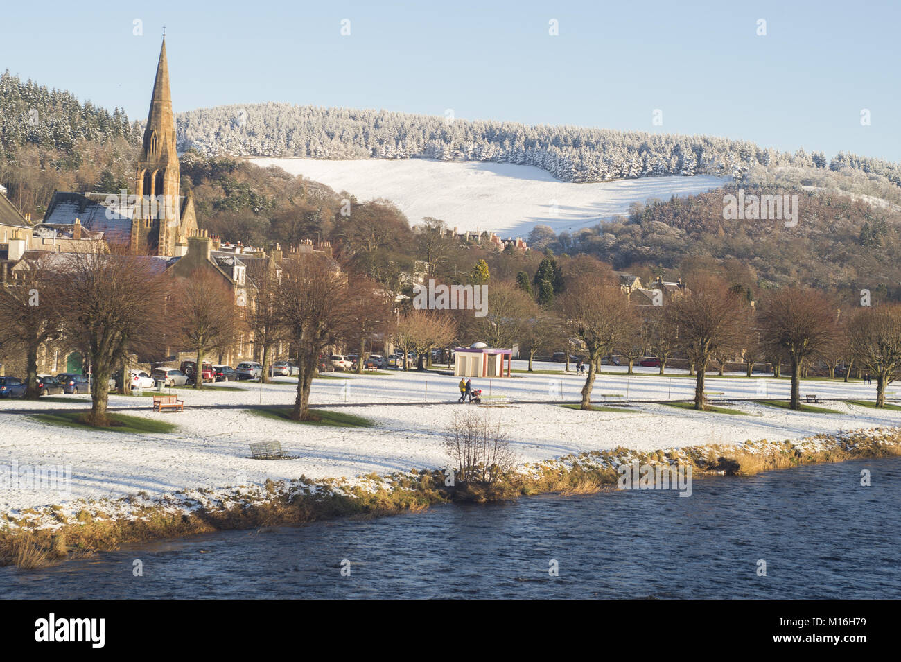 The Scottish Borders has been hit by heavy snow and temperatures as low