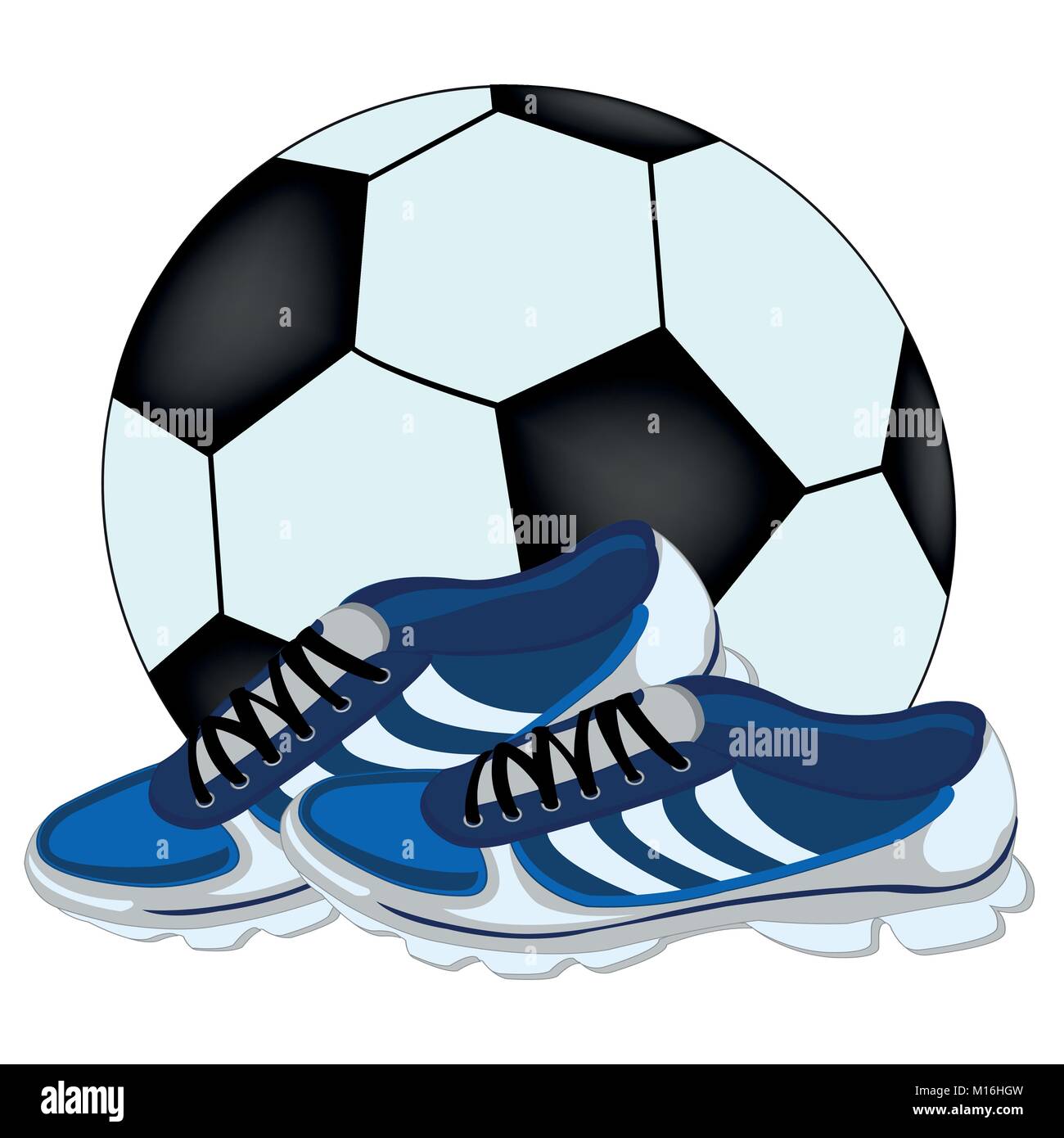 Soccer ball and atheletic footwear Stock Vector Image & Art - Alamy