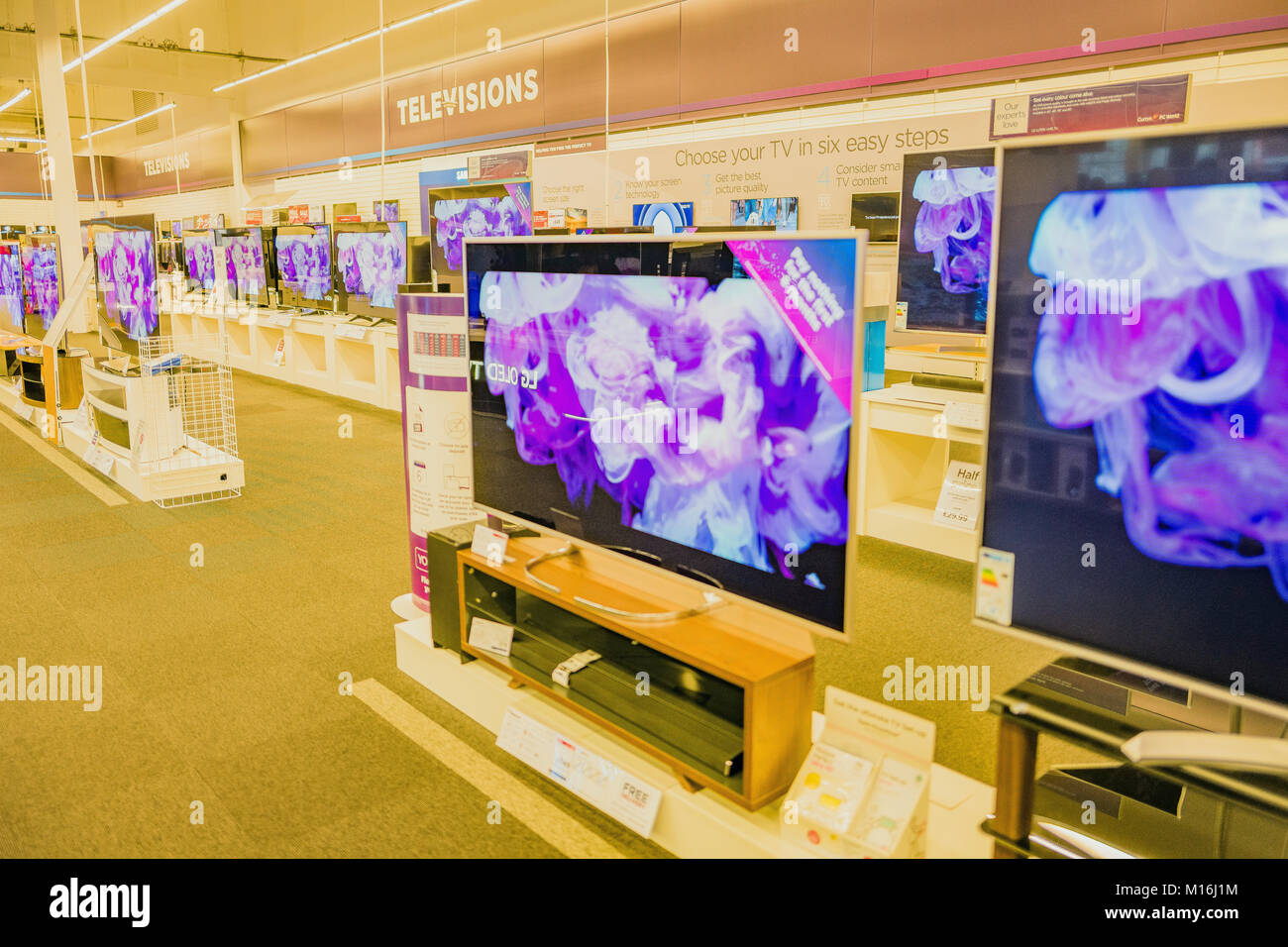 interior shop mall store currys pc world solihull west midlands england