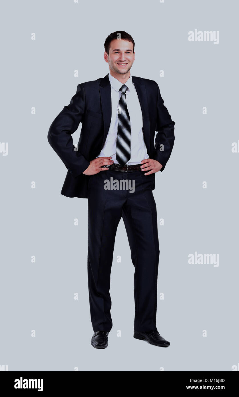 Portrait of a business man isolated on white background Stock Photo - Alamy