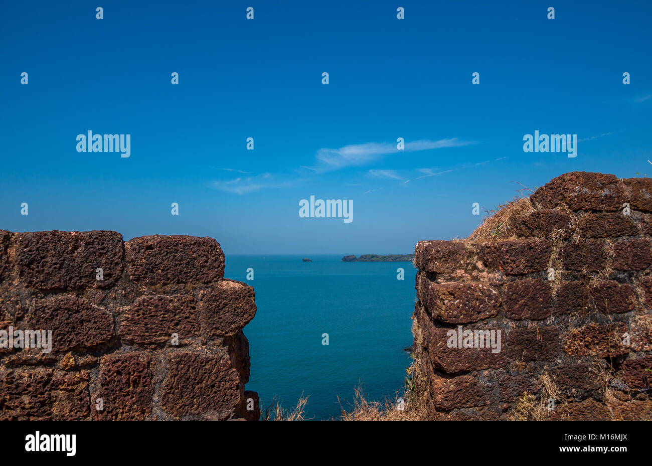 Sea view from Cabo de Rama fort, near Agonda beach, Goa state, India Stock Photo