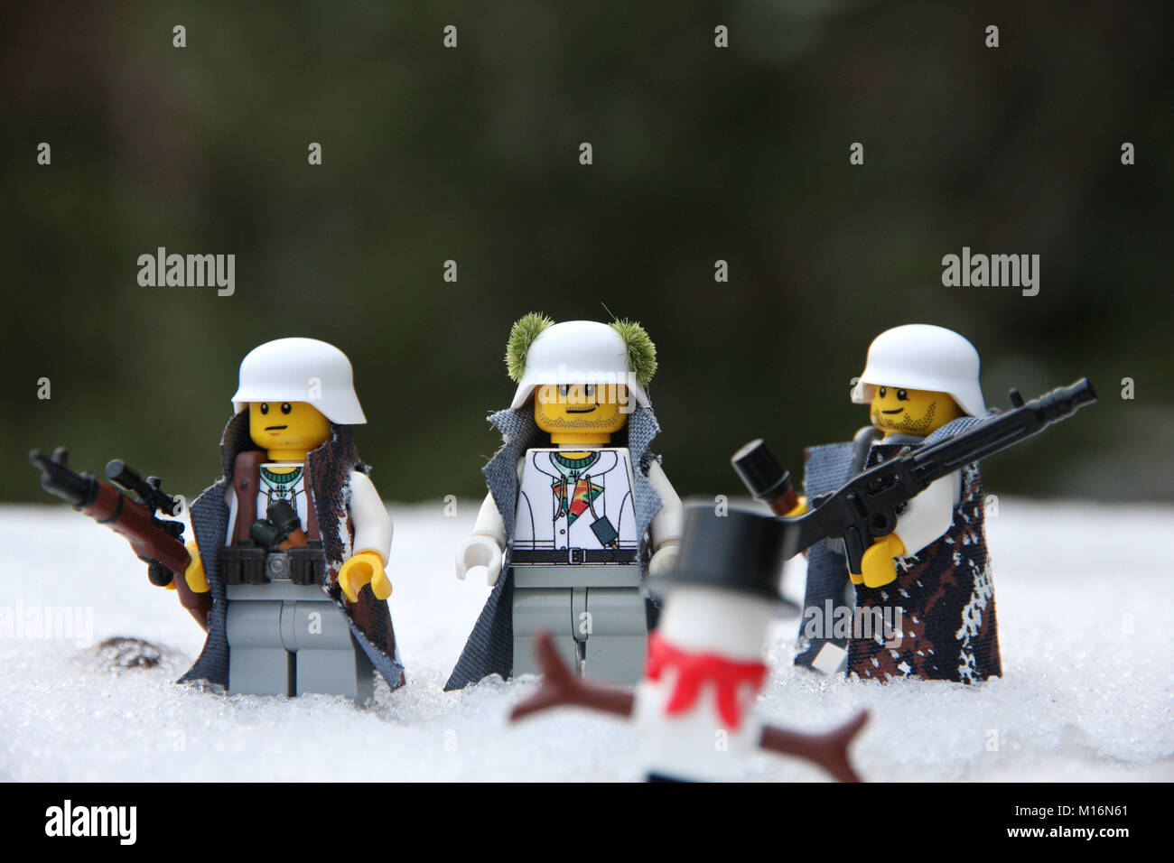LEGO WWII German Soldiers in winter uniform Stock Photo - Alamy