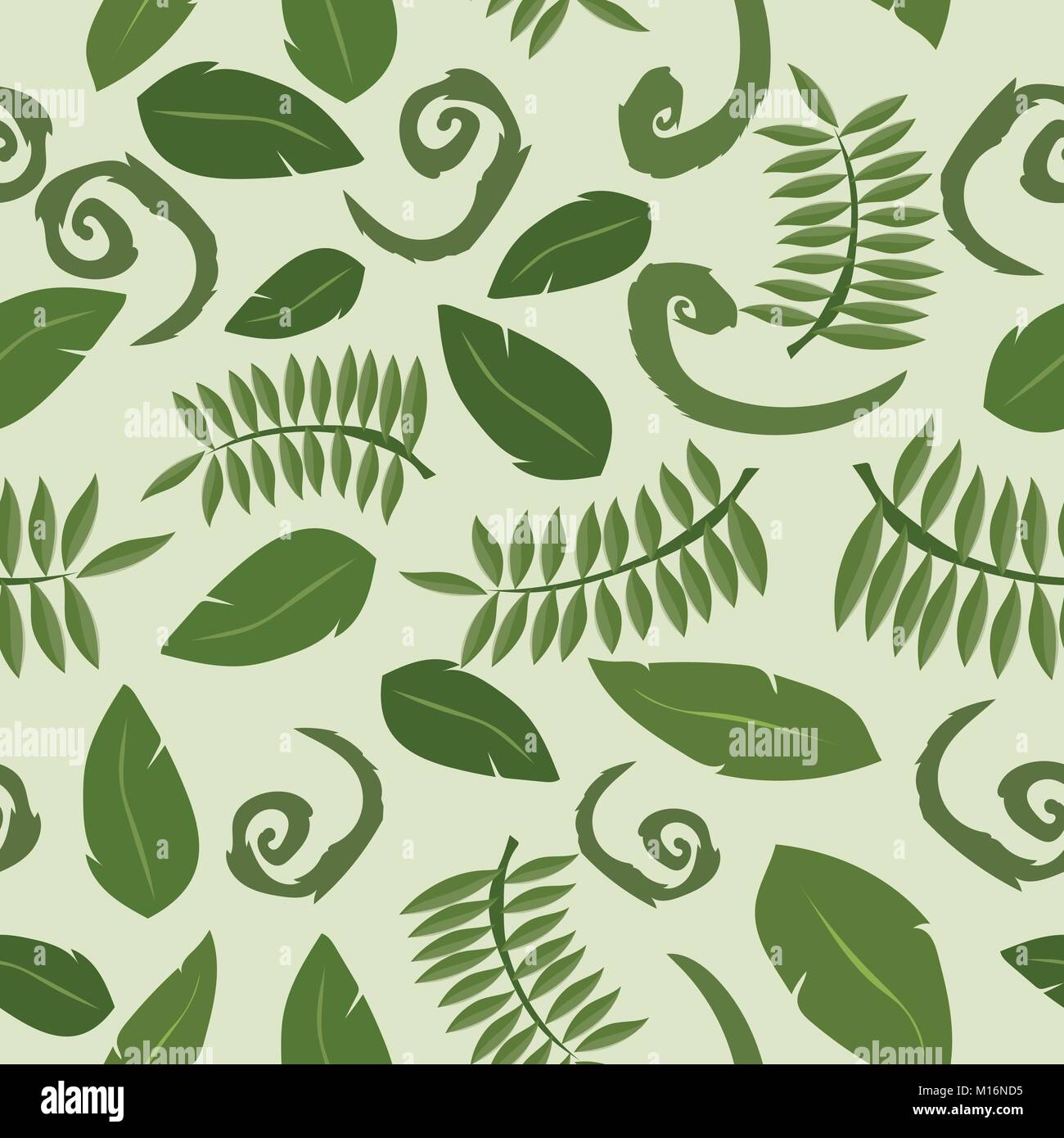Tropical background with leaves. Seamless floral pattern - vector Stock ...