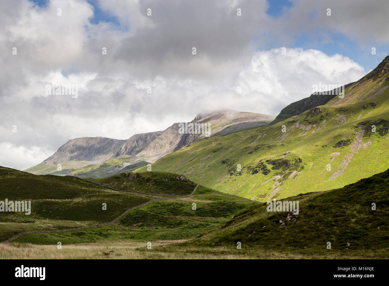 Mountains around Cader Idris and the Cregennan Lakes, Snowdonia, Wales Stock Photo