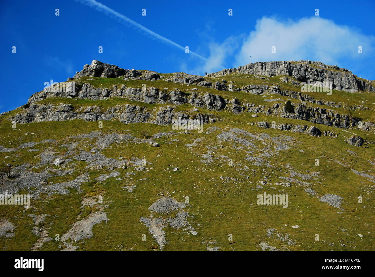 The limestone pavement at the top of Malham Cove in the Yorkshire Dales