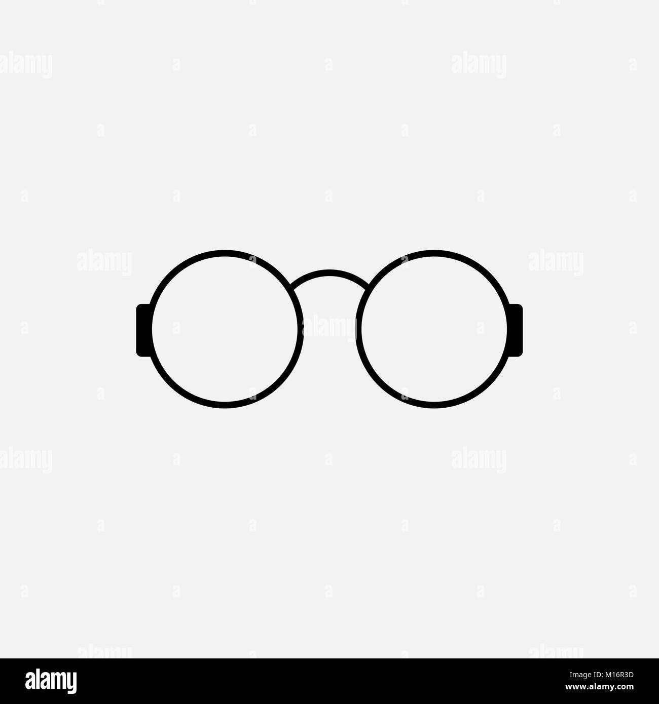 Vector Glasses Icon on white background Stock Photo - Alamy