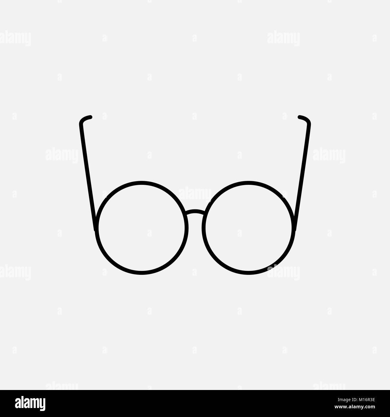 Vector Glasses Icon on white background Stock Photo - Alamy