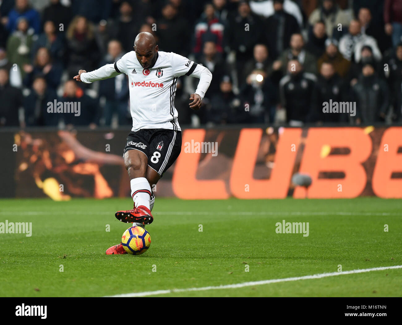Istanbul Jan 27 18 Xinhua Ryan Babel Of Besiktas Shoots During The 17 18 Turkish Super League Match Between Besiktas And Kasimpasa In Istanbul Turkey On Jan 26 18 Besiktas Won 2 1 Xinhua He Canling Stock Photo Alamy