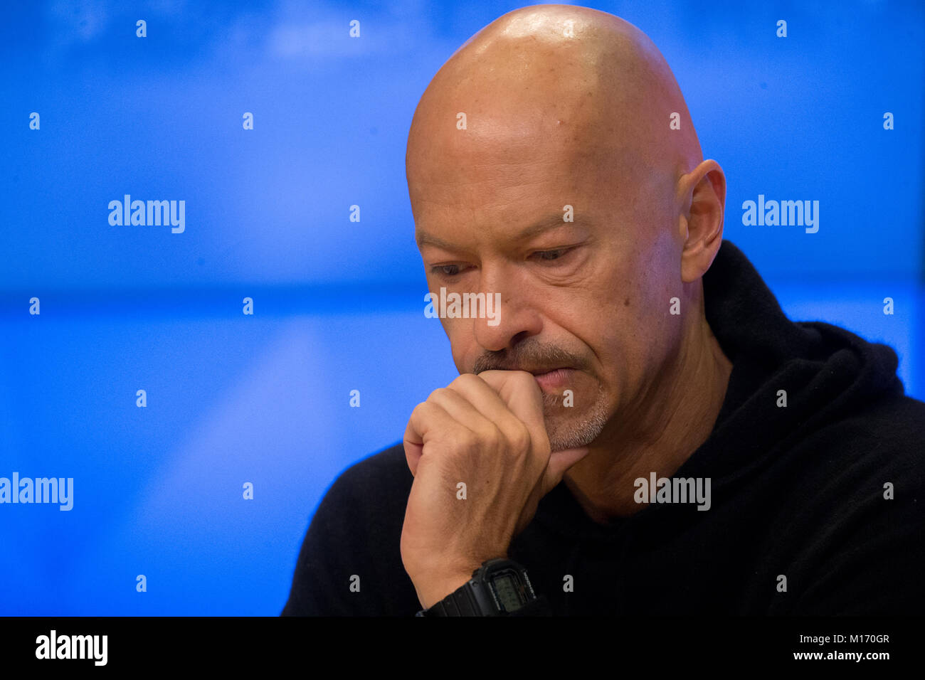 Moscow, Russia. 25th January, 2018. Film director and actor Fyodor Bondarchuk at a news conference ahead of the press-preview of the Selfie film at the Rossiya Segodnya news agency's international multimedia press center.  Credit: Victor Vytolskiy/Alamy Live News Stock Photo