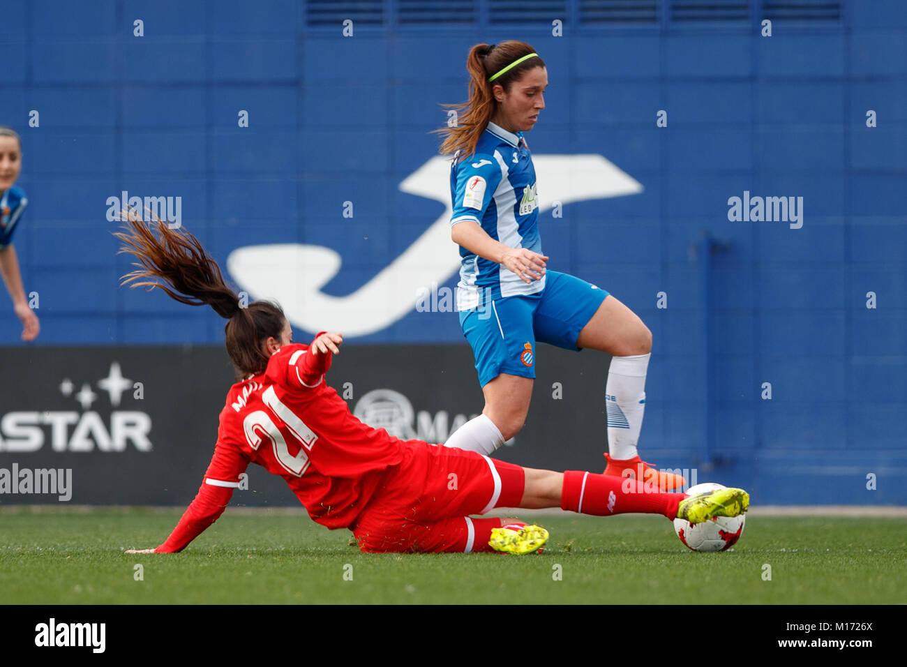 Barcelona, Spain. January 27th, 2018. Match of Spanish Women's Football