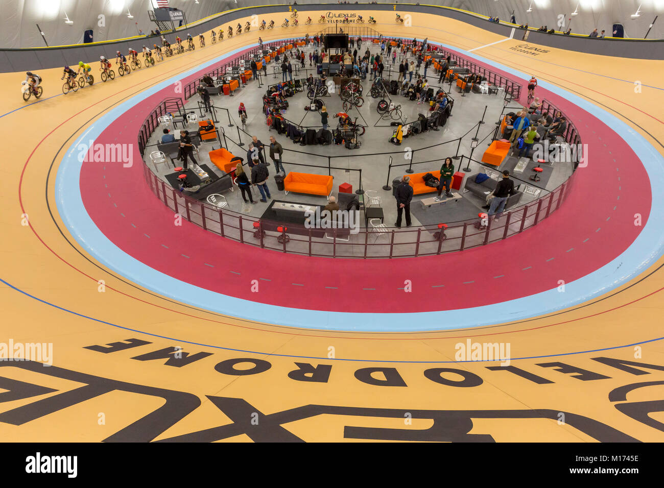 Detroit, Michigan USA - 26 January 2018 - A series of bicycle races ...