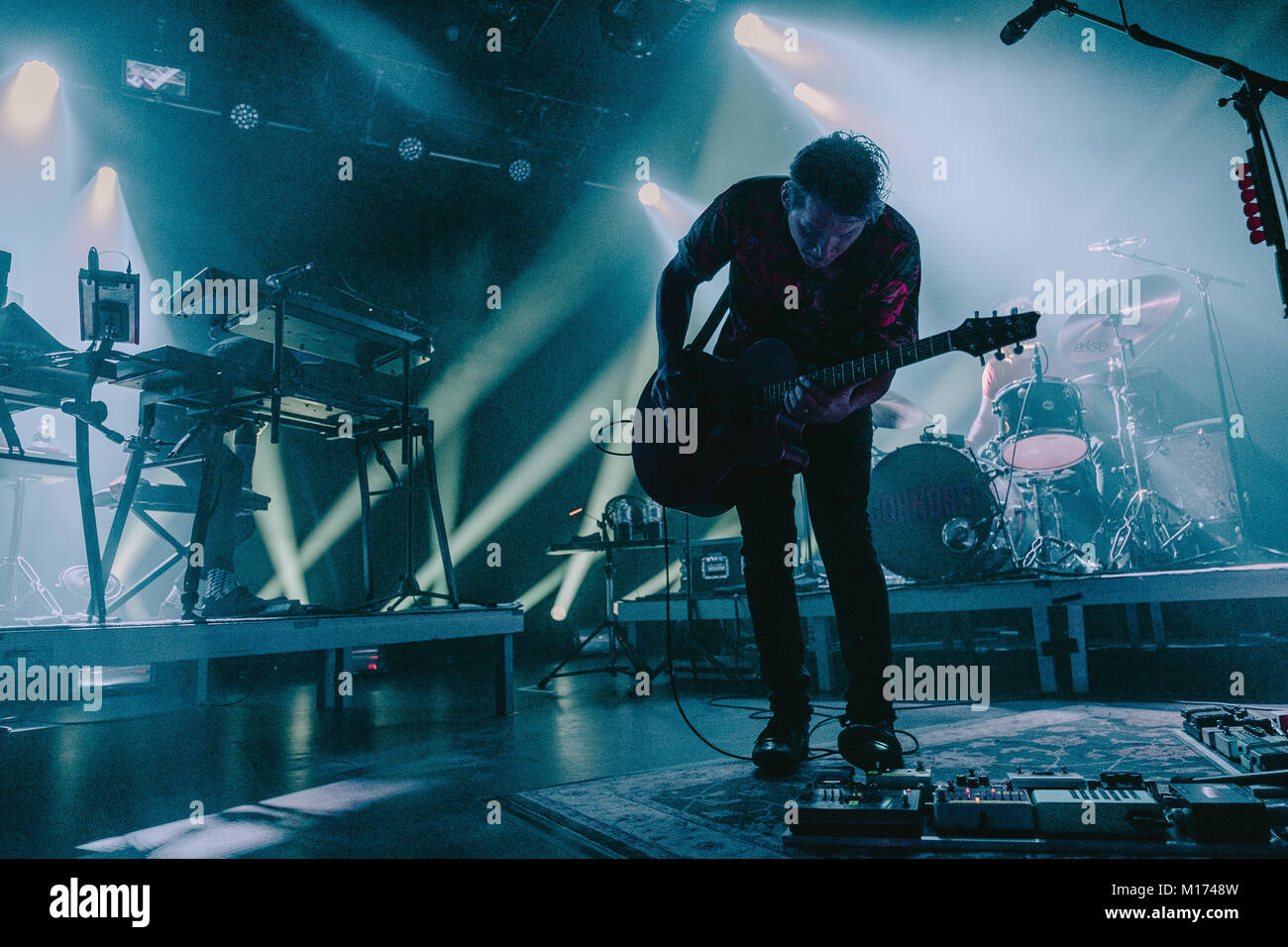 Switzerland, Bern - January 26, 2018. The Swedish rock band Johnossi