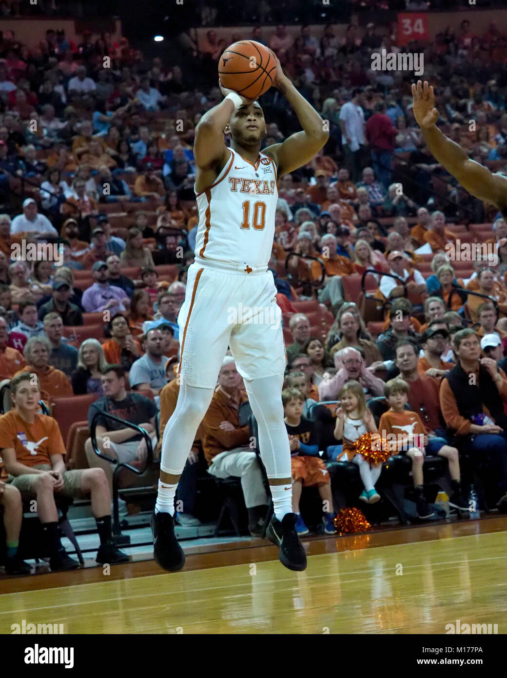 Feb 27, 2016. Eric Davis Jr. #10 of the Texas Longhorns in action vs the  Oklahoma Sooners at the Frank Erwin Center in Austin Texas. Texas defeats  Oklahoma 76-63.Robert Backman/Cal Sport Media