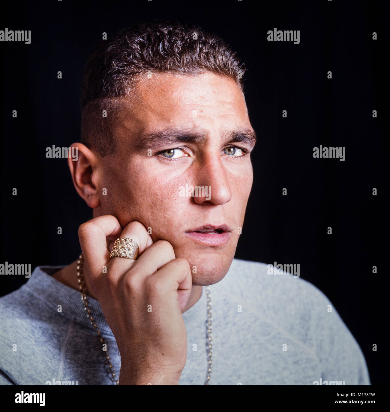 Vinnie Jones, footballer and actor photographed in 1989 at Leeds United FC  for the Young Indy Stock Photo - Alamy