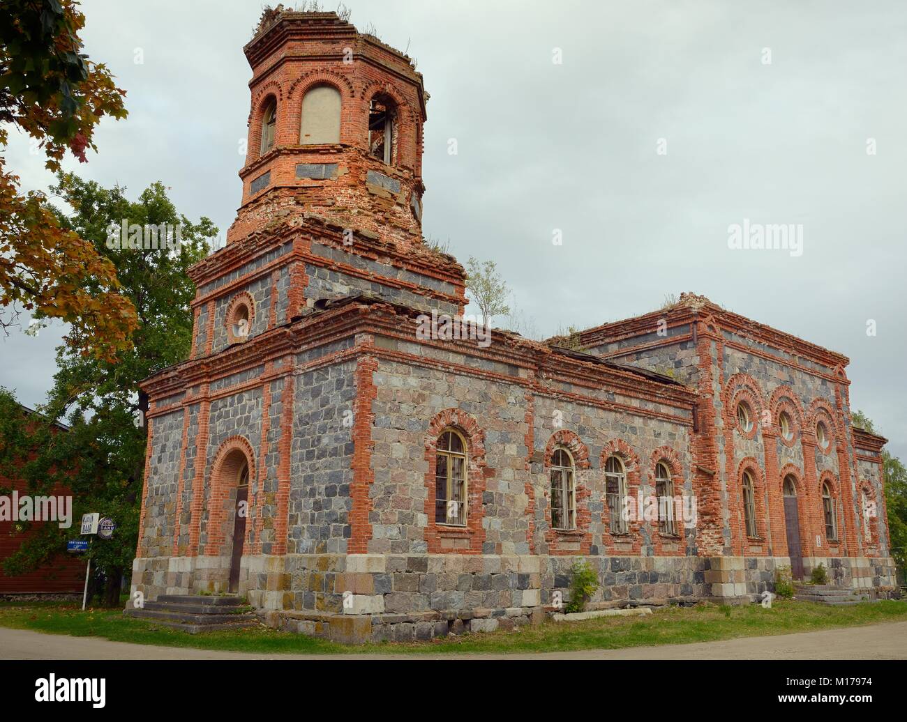 Ruins of an old Russian orthodox church, Lihula, Estonia, September 2017. Stock Photo