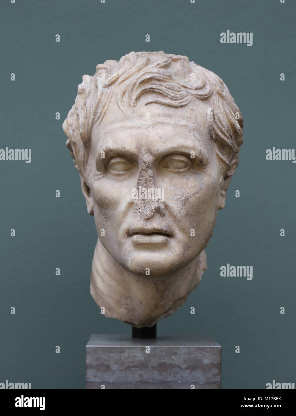 Menander (342-290 BC) Greek dramatist of Athenian New Comedy. Roman copy of a Greek original. Marble, 3rd century BC. Stock Photo