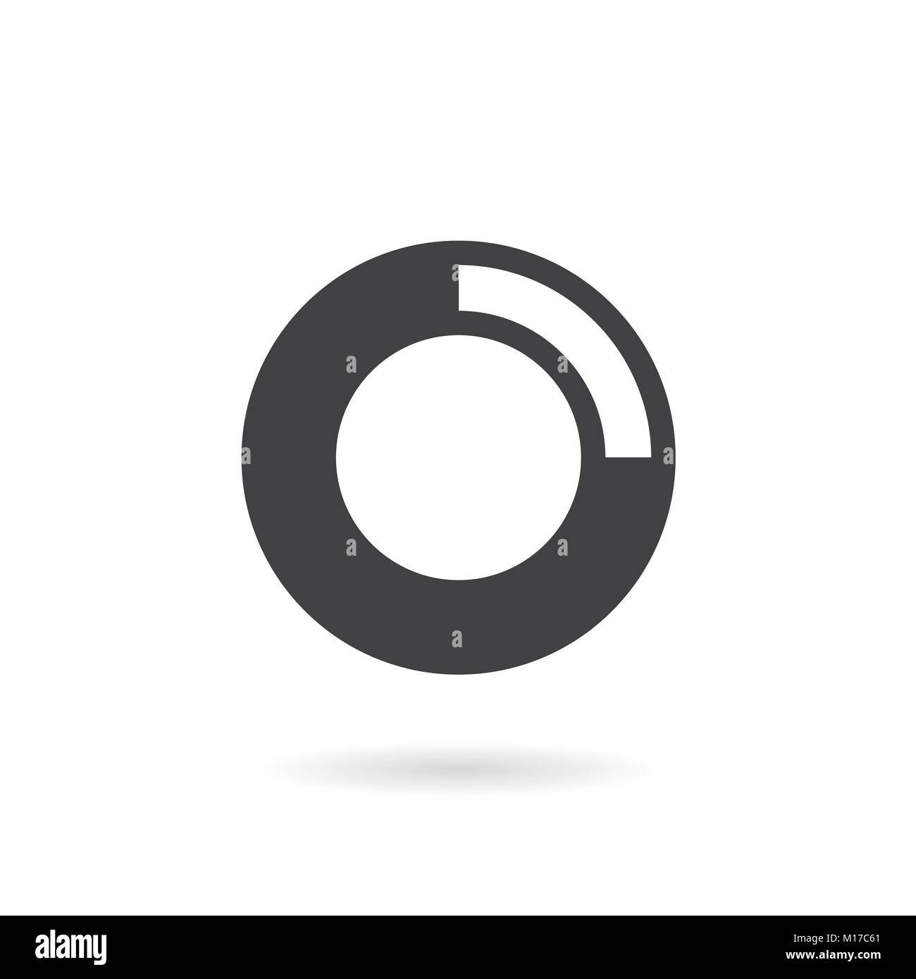 Pie Chart Icon in trendy flat isolated on background , vector Stock ...