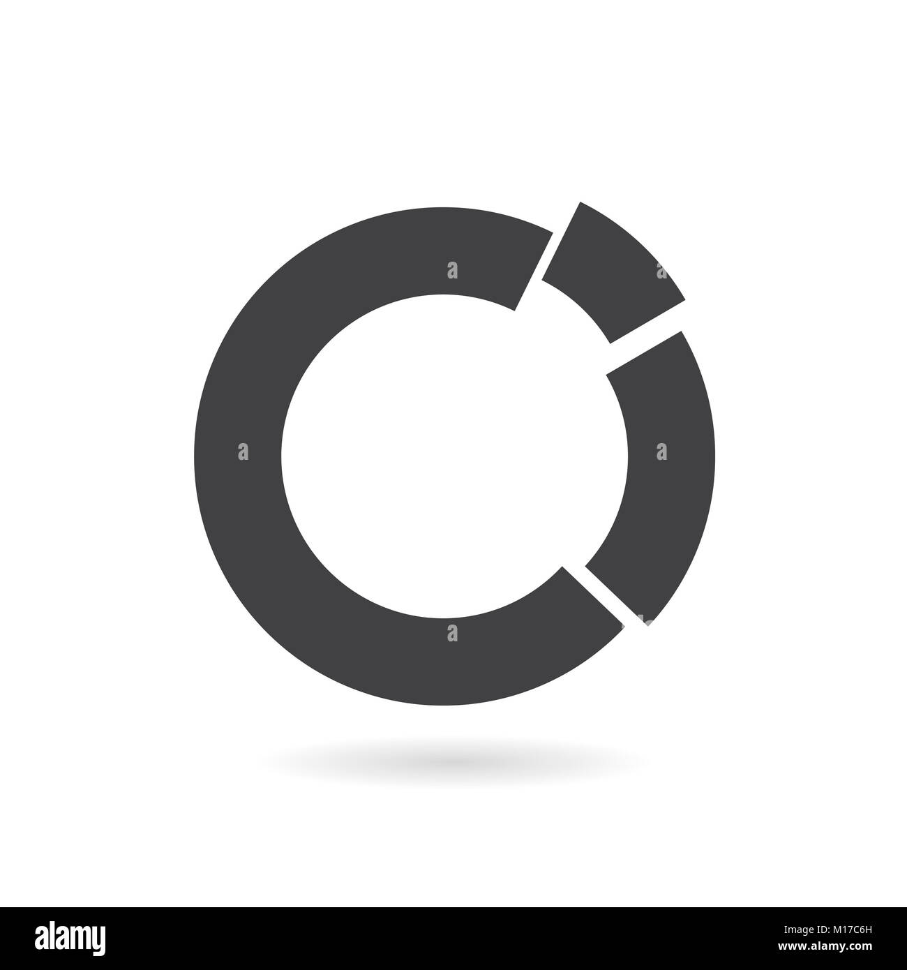 Pie Chart Icon in trendy flat isolated on background , vector Stock ...