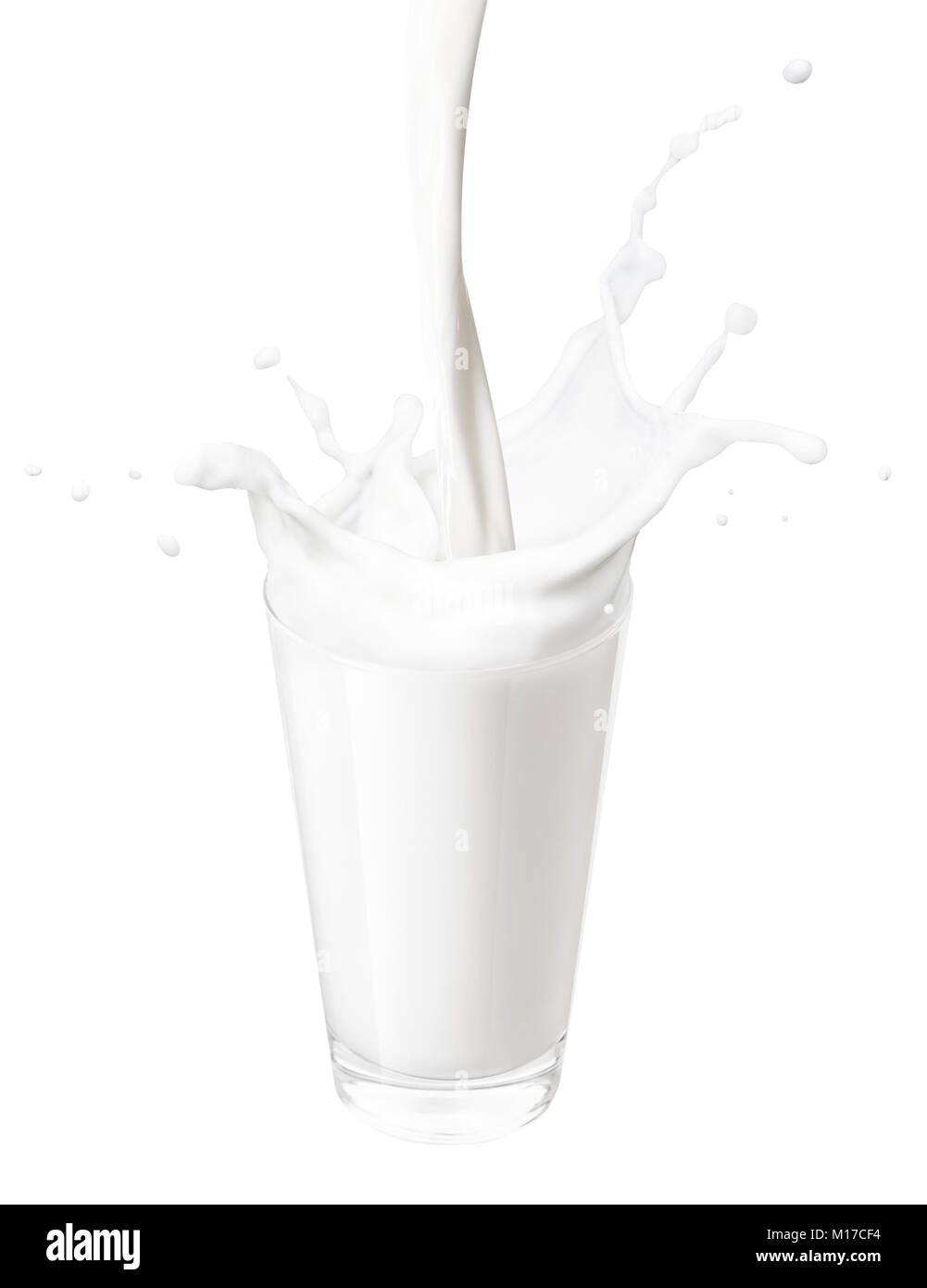 Pouring milk with splash Stock Photo Alamy