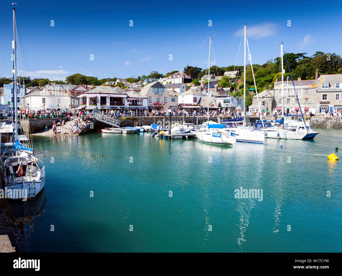Padstow, Cornwall, UK August 29, 2007 View of Padstow harbour and