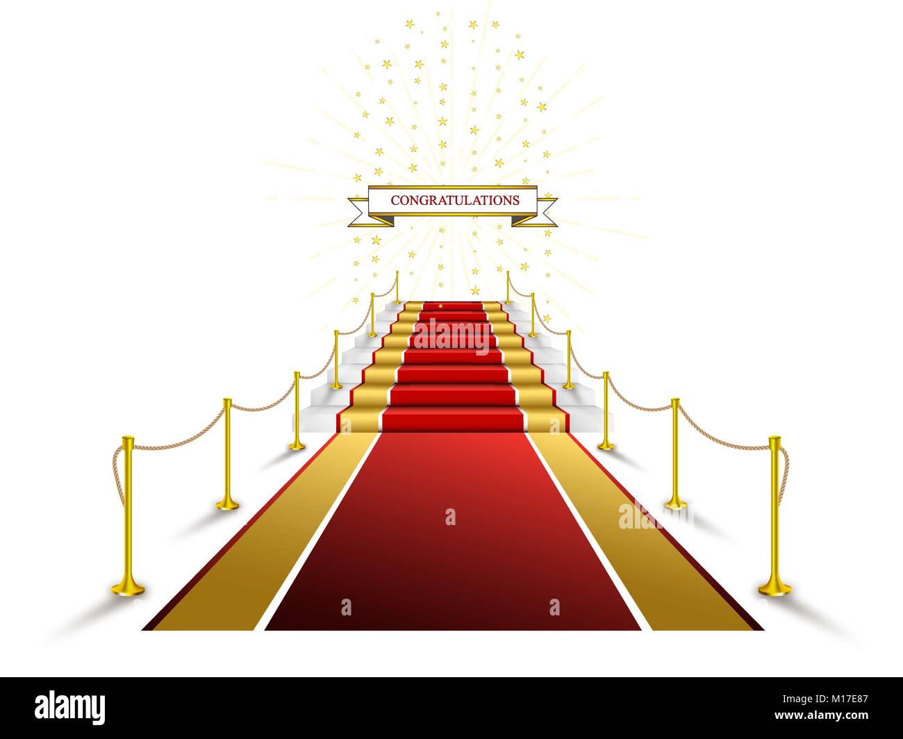 Red carpet for awards and ceremonies Stock Vector