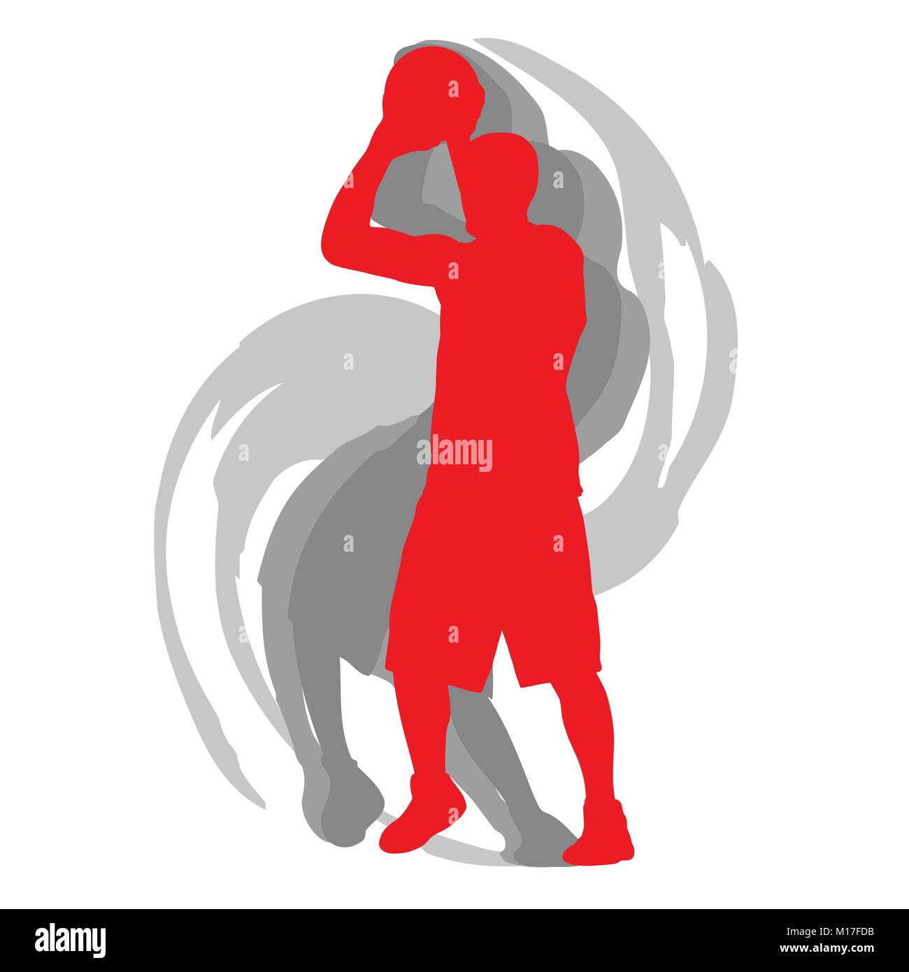 Basketball player in action vector background concept motion Stock ...