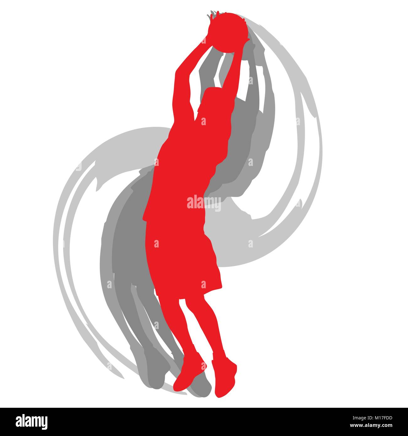 Basketball player in action vector background concept motion Stock ...
