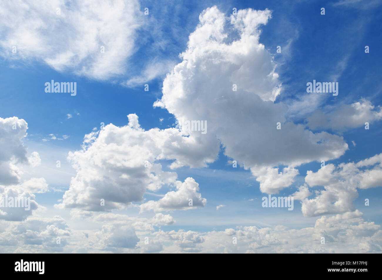cumulus clouds in the blue sky Stock Photo - Alamy