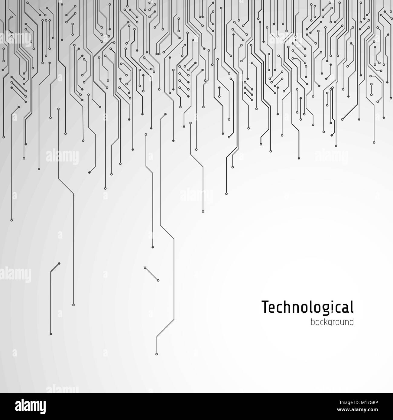 Hi-tech circuit board. Technological vector background Stock Vector