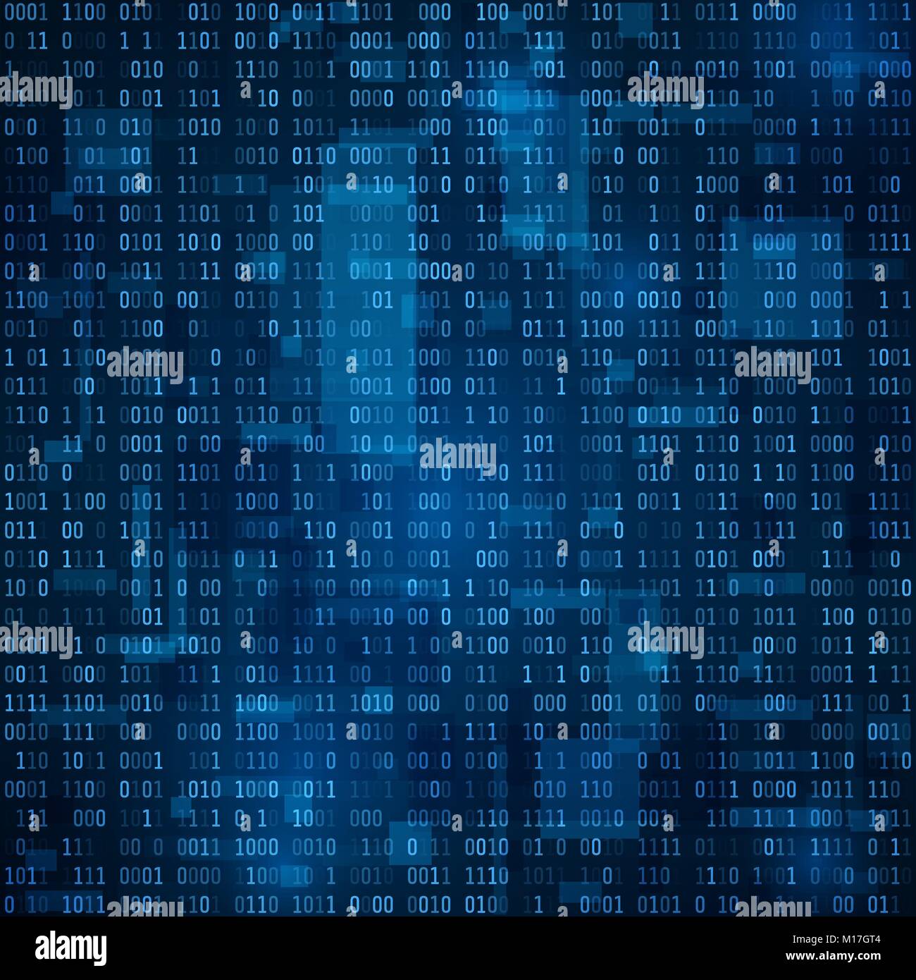Technology abstract background. Binary code. Encryption and coding data.  Vector illustration Stock Vector