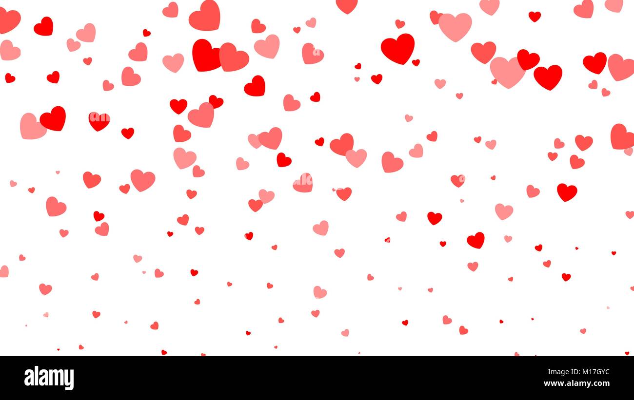 Heart halftone Valentine`s day background. Red hearts on white. Vector ...