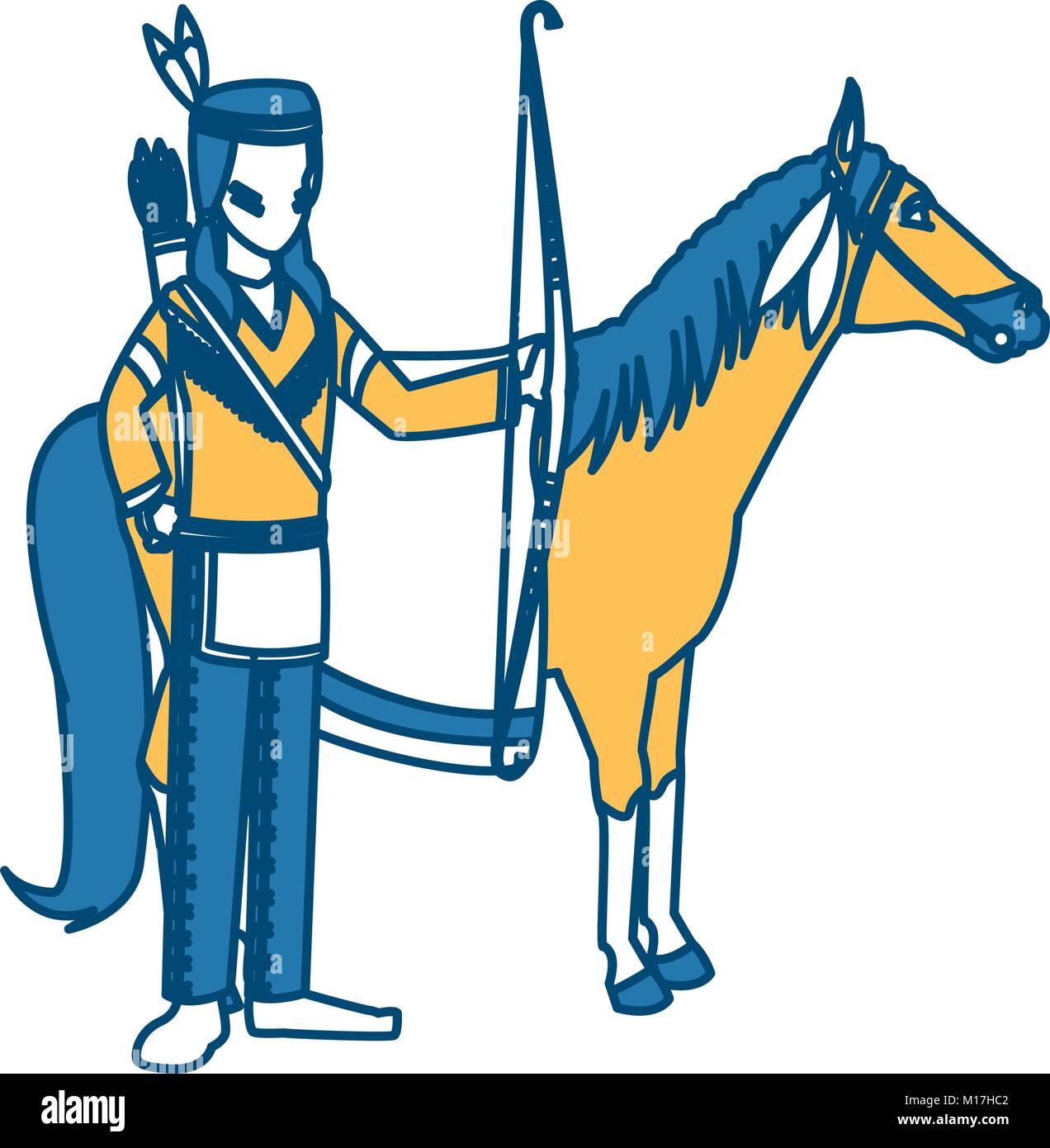 American indian on horse Stock Vector Image & Art - Alamy