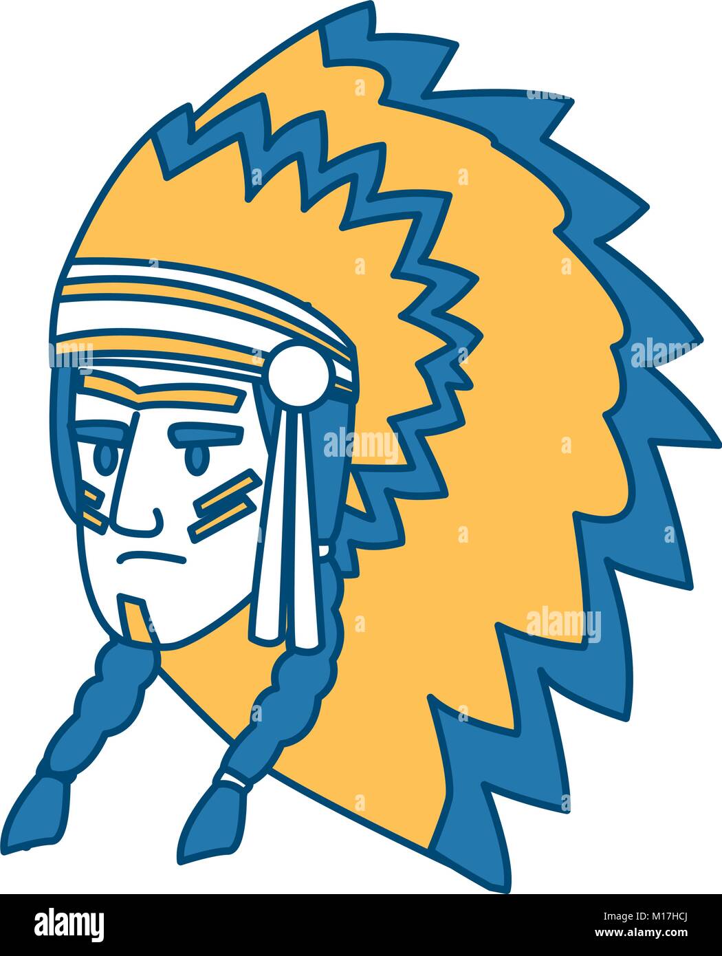 american-indian-face-stock-vector-image-art-alamy