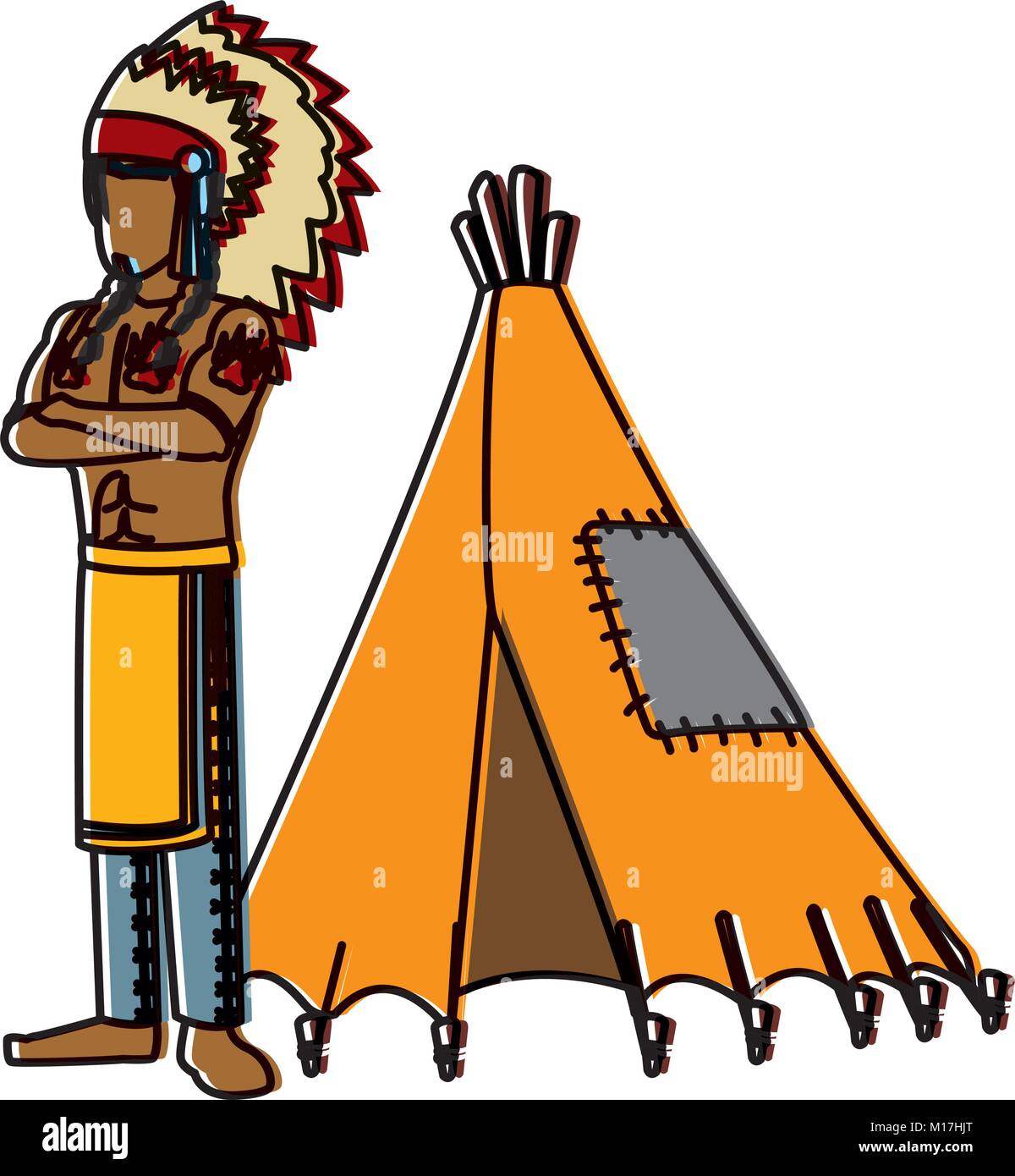 Indian chief tent hi-res stock photography and images - Alamy