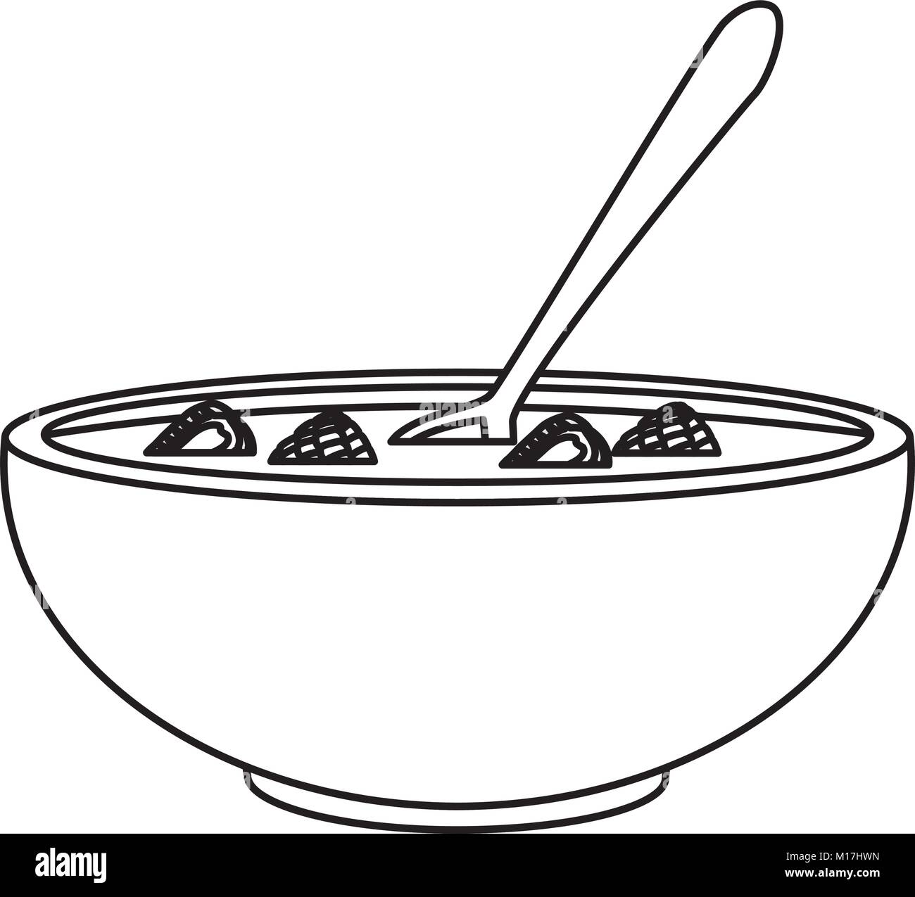 Bowl of cereal Black and White Stock Photos & Images - Alamy