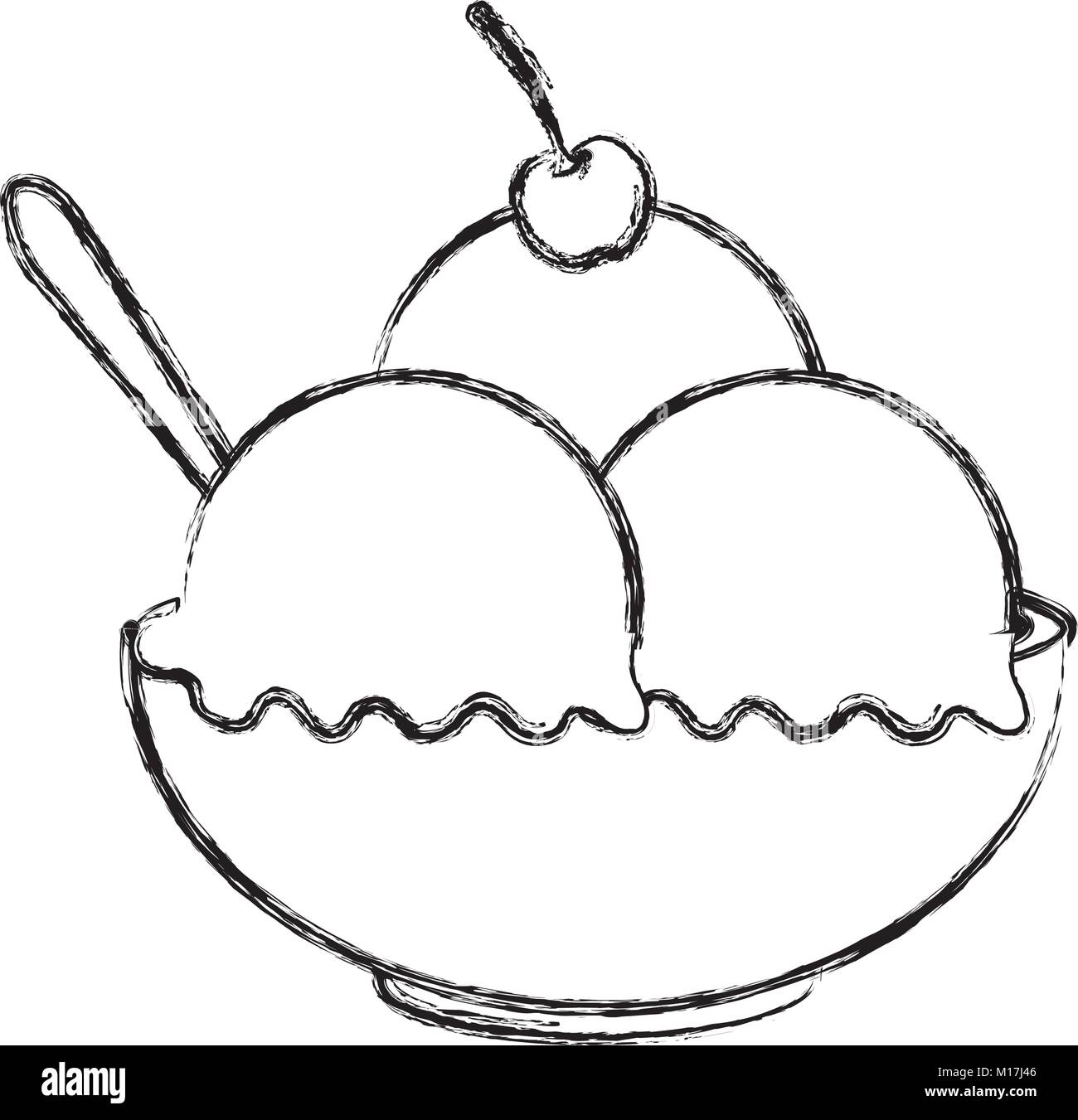 Ice cream bowl Stock Vector Image & Art - Alamy