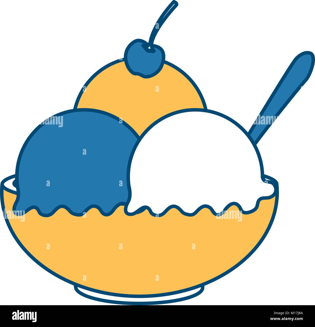 Ice cream bowl Stock Vector Image & Art - Alamy