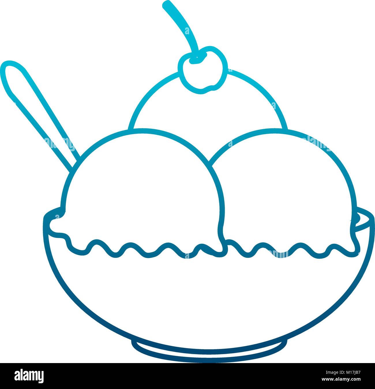 Ice cream bowl Stock Vector Image & Art - Alamy