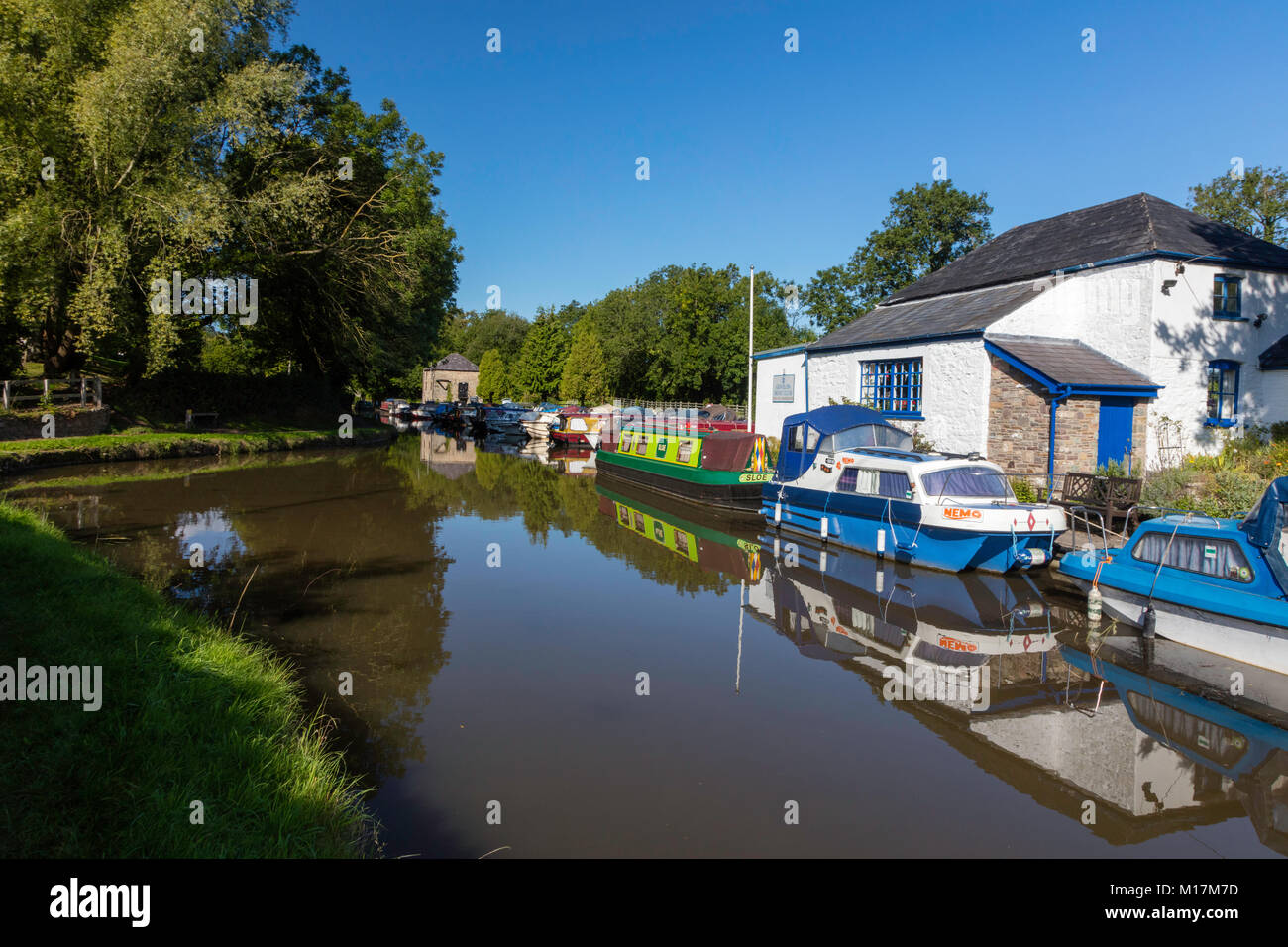 Govilon Wharf, Mon and Brecon Canal, Govilon, Abergavenny, Monmouthshire Stock Photo