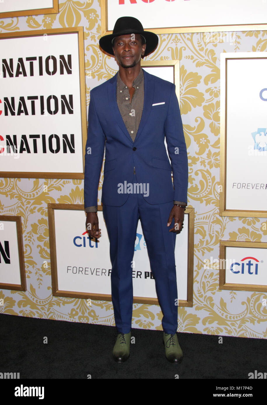 New York, NY, USA. 27th Jan, 2018. Edi Gathegi at 2018 Roc Nation The Brunch at One World Trade Center on January 27, 2018 in New York City. Credit: Diego Corredor/Media Punch/Alamy Live News Stock Photo