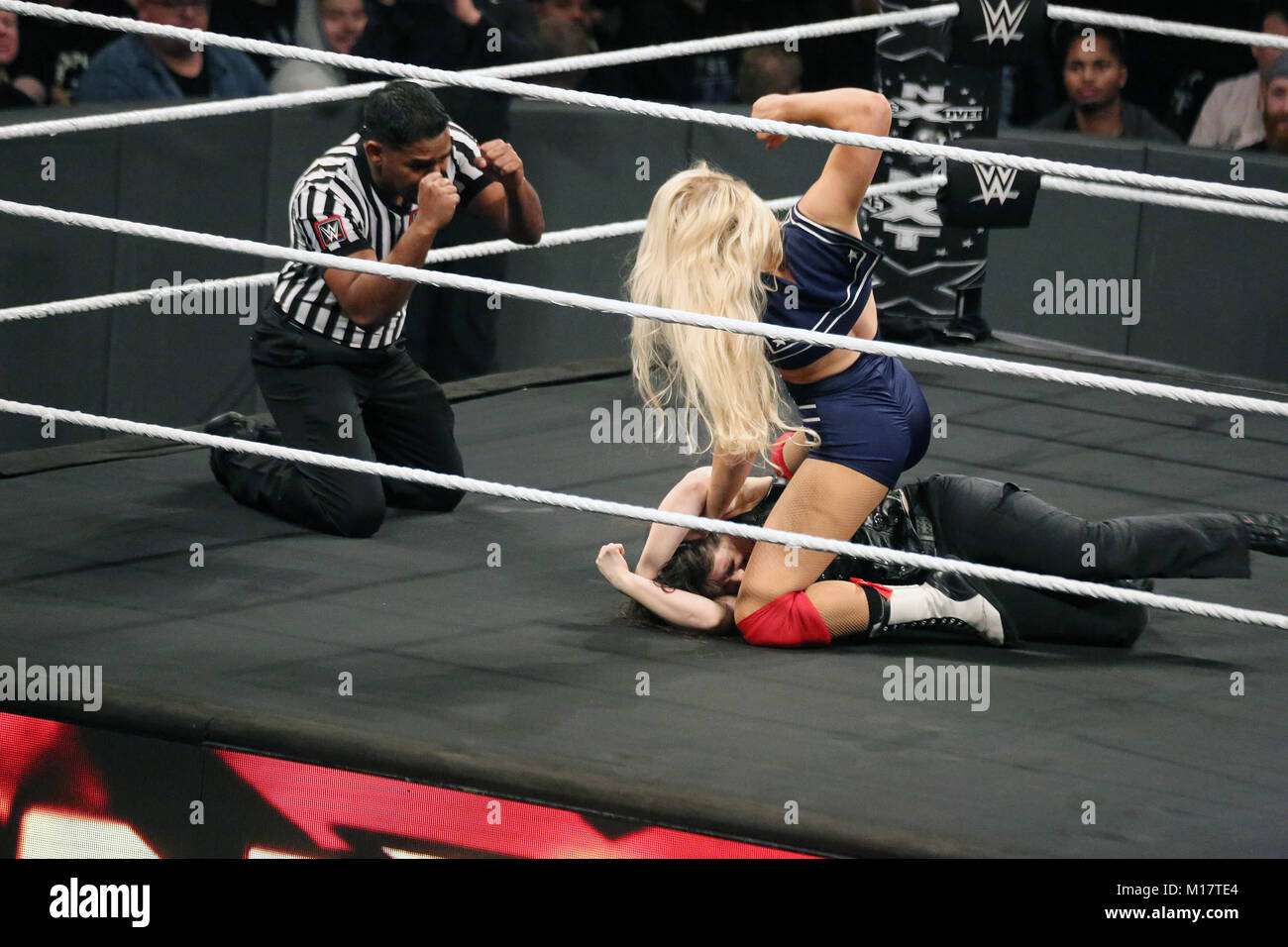 Philadelphia, PA, USA. 27th Jan, 2018. Nikki Cross wins match at WWE NXT Take Over at Wells Fargo Center in Philadelphia, Pa on January 27, 2018 Credit: Star Shooter/Media Punch/Alamy Live News Stock Photo