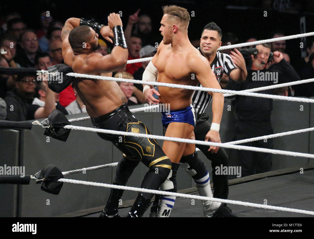 Philadelphia, PA, USA. 27th Jan, 2018. TM61 wins match at WWE NXT Take Over at Wells Fargo Center in Philadelphia, Pa on January 27, 2018 Credit: Star Shooter/Media Punch/Alamy Live News Stock Photo