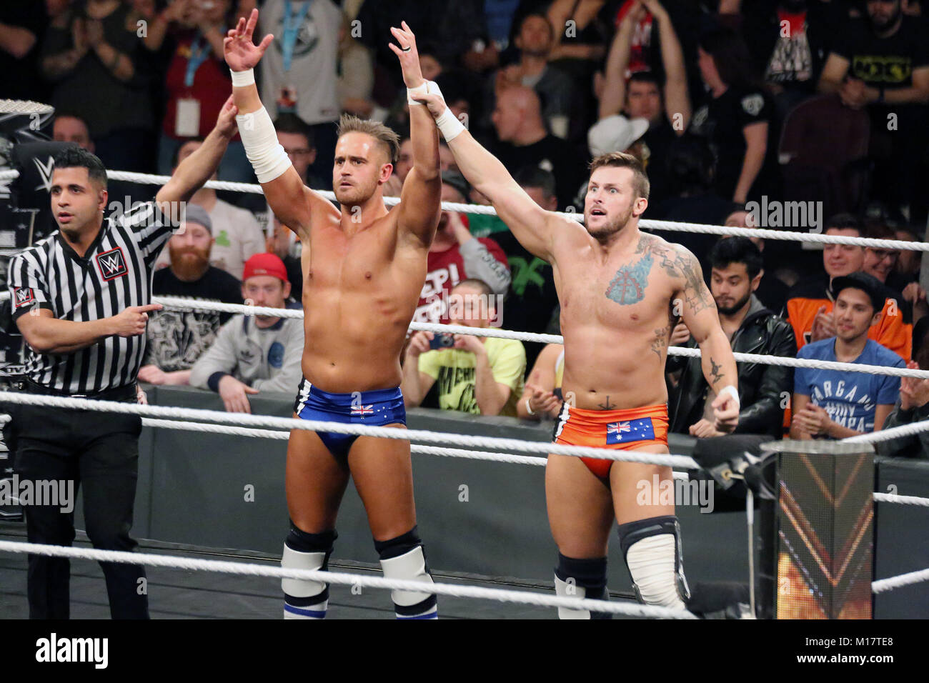 Philadelphia, PA, USA. 27th Jan, 2018. TM61 wins match at WWE NXT Take Over at Wells Fargo Center in Philadelphia, Pa on January 27, 2018 Credit: Star Shooter/Media Punch/Alamy Live News Stock Photo