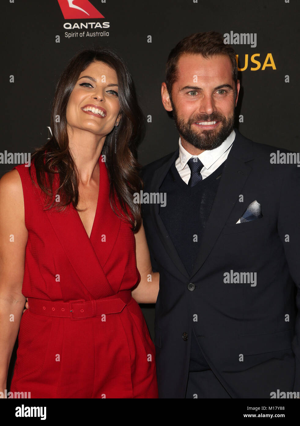 Los Angeles, Ca, USA. 27th Jan, 2018. Daniel MacPherson, Zoe Ventoura ...