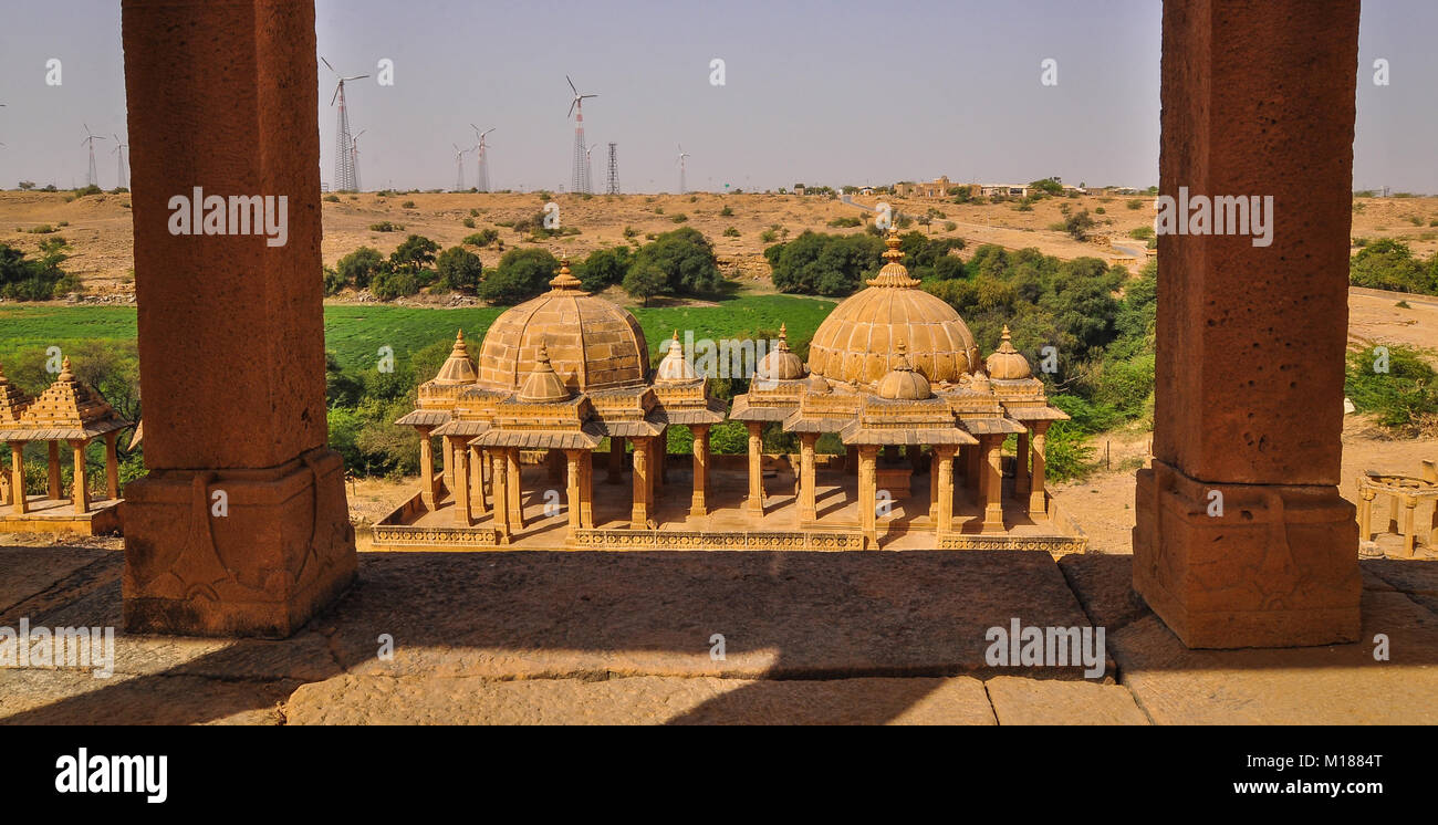 Ancient temple on desert in Jaisalmer, Rajasthan, India Stock Photo - Alamy