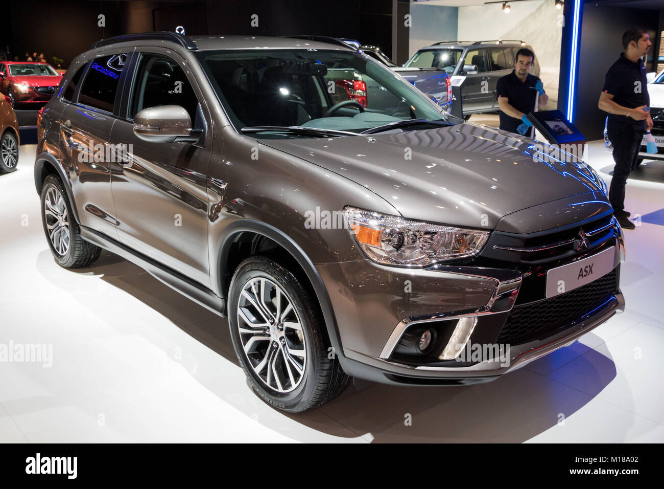 BRUSSELS - JAN 10, 2018: New Mitsubishi ASX compact SUV car shown at the  Brussels Motor Show Stock Photo - Alamy